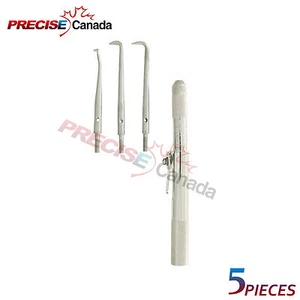 JUEGO DE 5 HERRAMIENTAS REMOVEDORAS DE CORONAS JUEGO DE INSTRUMENTOS QUIRÚRGICOS DENTALES - Imagen 1 de 2