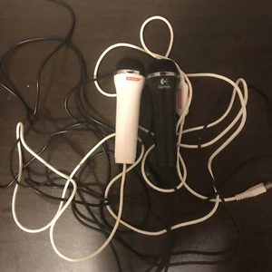 Lot Of 2 Konami Logitech USB Microphone for PS2 PS3 Wii XBox 360 E-UR20 - Picture 1 of 5