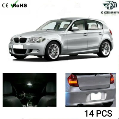 KIT LED INTERNI COMPLETO PER BMW SERIE 1 E87 E81 E82 E88 + LED TARGA CANBUS  - Immagine 1 di 4