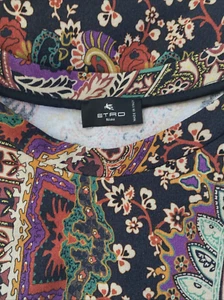 ETRO Milano Sheath Dress Sz 38 Multicolor Wool Blend Stretch Knit Shift Italy - Picture 1 of 10