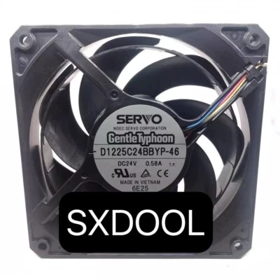 SERVO 12025 24V 0.58A D1225C24BBYP-46 Four Wire PWM Temperature Controlled Fan - Image 1 of 2