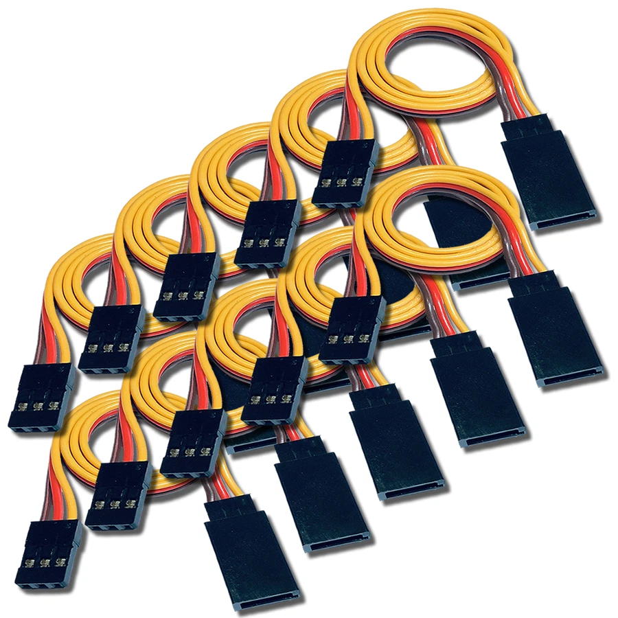 10 Stück Servokabel 20cm Servo Lead Verlängerung Kabel JR Graupner Futaba 26AWG - Bild 1 von 4
