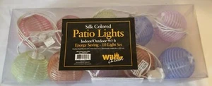 Wilco Patio Lights  Outdoors Silk Colored Indoor/Outdoor 9 1/2 Ft. 10 Lights - Picture 1 of 3