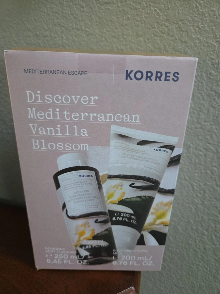 KORRES Vanilla Blossom Body Care Collection Shower Gel & Smoothing Milk New - Image 1 of 1