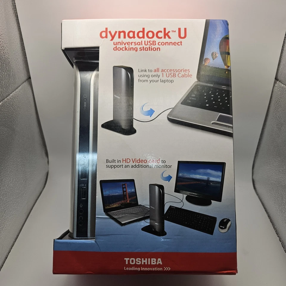 Toshiba Dynadock U Universal USB Docking Station PA3575U-1PRP 保修和延长保修  — 第 1/4 张图片