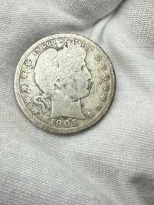 1905 O Barber Quarter GOOD J218 - Picture 1 of 2