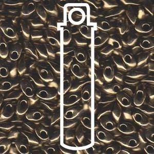 Cuentas largas de bronce oscuro metálico Miyuki Magatama 4x7 mm (LMA-457-TB) Foto 1 de 1