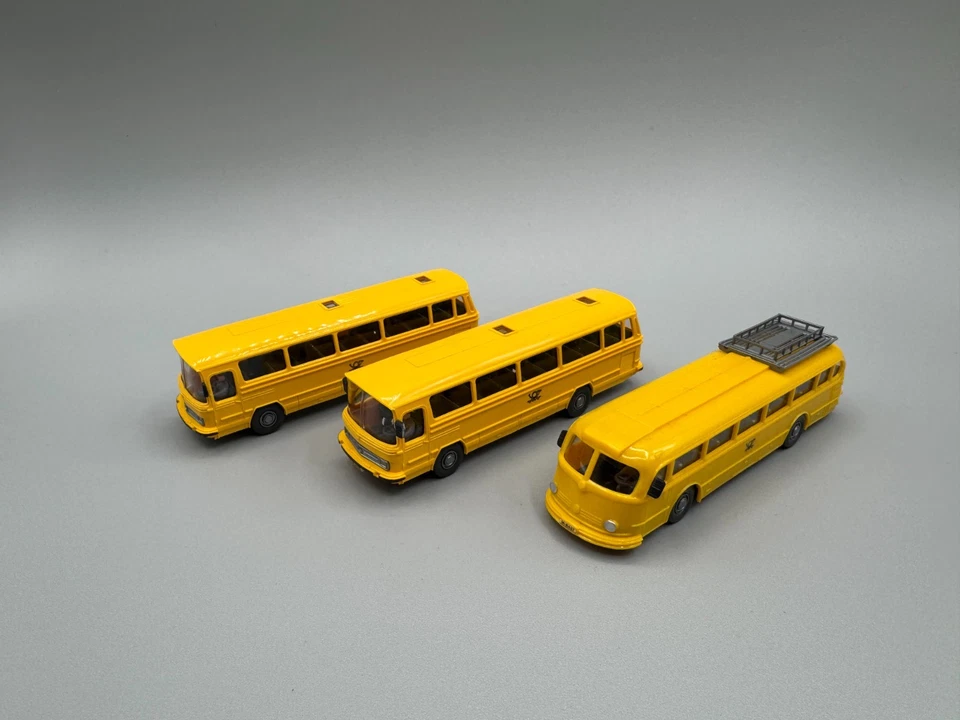 1:87 Wiking Mercedes-Benz 3x O 302 & 6600 H Postbus (DHL) 3x - Bild 1 von 4