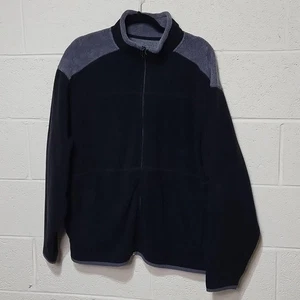 Athletech Men's Large Full Zip Fleece pockets Black and Gray - Picture 1 of 6