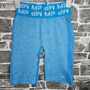 MyProtein Damen-Radshorts Small UK 10 blau Fitnessstudio Training Activewear neu mit Etikett - Bild 1 von 11