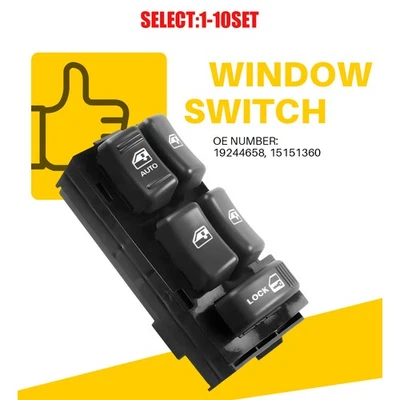 Power Window Switch LH Front fits Silverado GMC  Suburban Chevrolet C1500 1-10x - Image 1 of 4
