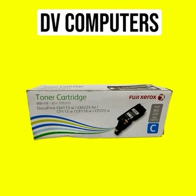 Genuine Fuji Xerox CT202265 Cyan Toner Cyan 1,400 pages CM255 CM115 CP116 TAXINV - Image 1 of 3