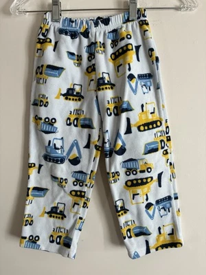 Pantalones de pijama Carters blancos 5T de vellón para vehículo de construcción amarillo niño pequeño niño Foto 1 de 4