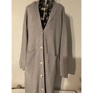 Carly Jean Los Angeles grau Knopfleiste Long Cardigan Pullover M - Bild 1 von 8