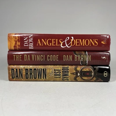 Dan Brown Book Lot of 3 Da Vinci Code Angels Demons Lost Symbol 1 2 3 of series - Image 1 of 4