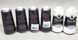 6 MAXI-LOCK Serger Sewing Thread Spools White &Black 3000 yds. each NEW in Pkg. - Picture 1 of 1