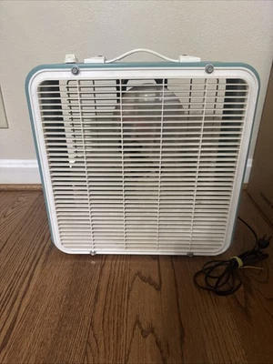 Vintage Eskimo Box Fan #121007 Turquoise Metal Tested Quiet 15” 3 Speed Nice! - Image 1 of 4