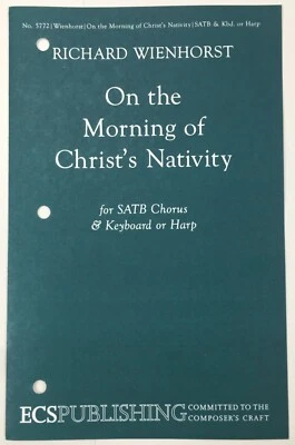 On The Morning of Christ's Nativity SATB Coro Teclado Arpa Partituras ECS Foto 1 de 4