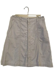 Gonna Eddie Bauer kaki taglia 4 bottoni dritti tasche - Foto 1 di 11