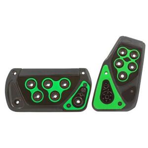 GUNMETAL GREEN A/T BRAKE GAS PEDAL PADS FOR IS250 IS350 FR-S SUPRA TUNDRA