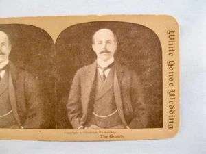 Stereoview Casa Bianca Matrimonio Serie Continentale Lo Sposo Uomo Calvo In Tuta (O) - Foto 1 di 4