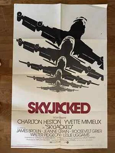 Skyjacked Original Movie Poster Charlton Heston (1972) 1 sheet Folded - Picture 1 of 1