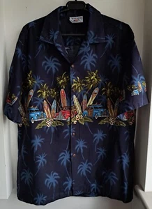 Vintage Pacific Legend Hawaii USA Blue Tropical Hawaiian Shirt 48"-122cm L (262H - Picture 1 of 3
