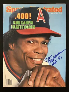 Rod Carew Signed Sports Illustrated 6/13/83 No Label Angels Baseball Auto JSA - Picture 1 of 5