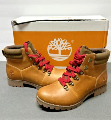 TIMBERLAND Mujer TALLA 6 ELLENDALE MID HIKER BOOT Trigo Marrón Rojo Grano Completo Nuevo Foto 1 de 4