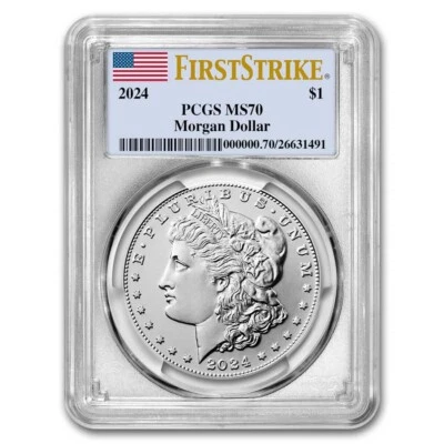 2024 Silver Morgan Dollar MS-70 PCGS (FirstStrike) - Image 1 of 3