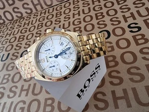 Hugo Boss rare mens swiss made Gold metropolis pilot chronograph watch 1120 £995 - Picture 1 of 12