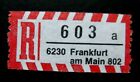 Germany/Frankfurt Am Main-6230/802-Registered Label Stamp
