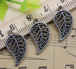 Ciondoli ciondoli in lega foglie fai da te per fare gioielli 11x19 mm 10~100 pz - Foto 1 di 3