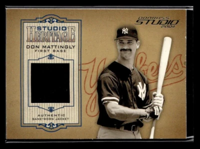 Camiseta deportiva Donruss Studio Heritage Don Mattingly 2004 usada en juegos/200 #5576 Foto 1 de 2