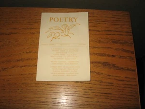1962 Poetry I.A. Richards, Frederick Seidel, Berry, Eigner, Ashbery, Van Duyn - Imagen 1 de 3