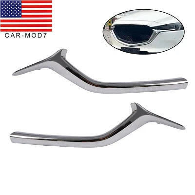 2Pcs Left & Right Front Bumper Grille Molding Trim Chrome For Mazda CX-5 2017-21 Foto 1 de 4