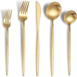 60Stk.Besteck Set Silber Besteckkoffer Set Edelstahl mit Geschenkbox 12 Personen - Bild 1 von 10