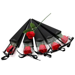 30 Pcs Single Roses Flower Gift Bags Flower Packaging Bags Flower Bouquet Wra... - Picture 1 of 4