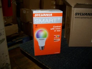 Sylvania Smart + Wifi A19 Full Color 120V 9W Med Base LED 2700-6500K Lot of 4 - Picture 1 of 3