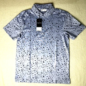 NWT Yatta Golf Men's Polo Shirt Blue Slate Flecks. SHIPS FREE FROM USA! - Picture 1 of 2