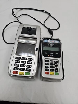 First Data FD130 DUO Credit Card Machine with FD35 EMV NFC PIN pad - Image 1 of 4