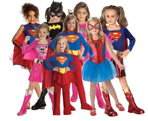 Kind DELUXE SUPERHELD Batgirl Supergirl Spinne Halloween Kostüm Buch Woche - Bild 1 von 7