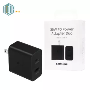Original Samsung Official 35W PD Power Adapter Duo - Black (EP-TA220) - Picture 1 of 10