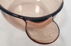 Utensilios de cocina de sopa Corning Ware Visions V-150-B Grab It & Go vidrio ámbar sin tapa EE. UU. - Imagen 1 de 3