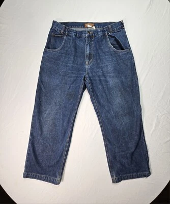 Tailgater 男式牛仔裤 Haband 中号水洗休闲牛仔 36XS 短松紧腰 — 第 1/4 张图片