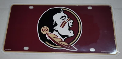 Florida State Seminoles NCAA Logo Metal License Plate - Image 1 of 3