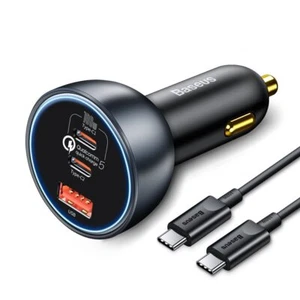 Baseus 160W Car Charger USB Type C QC 5.0 Fast Charging iPhone Macbook Laptop - Picture 1 of 3