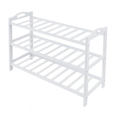 Schuhregal Schuhablage Schuhständer Schuhgestell Schuhorganizer Bambus 3 Ablagen - Bild 1 von 4