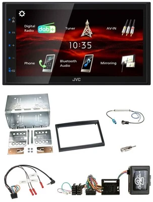 JVC USB Bluetooth Lenkrad DAB 2DIN Autoradio für Citroen Berlingo 08-18 PDC hint - Bild 1 von 4
