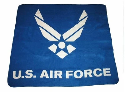 U.S. Air Force Wings Blue 50"x60" Polar Fleece Blanket Throw Soft (New) - Image 1 of 2